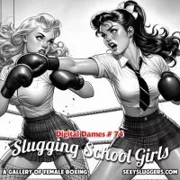 Digital Dames 74: Slugging School Girls